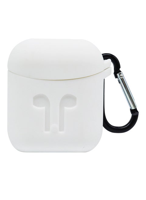 Protective Silicone Case Cover For Apple AirPods With Sports Strap White