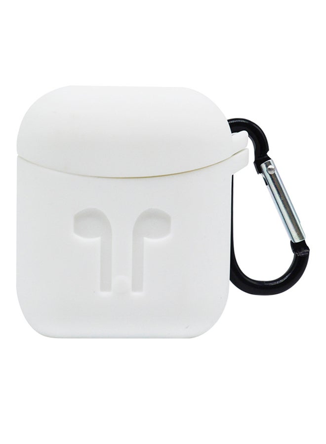 Generic - Protective Silicone Case Cover For Apple AirPods With Sports Strap White - Image 1
