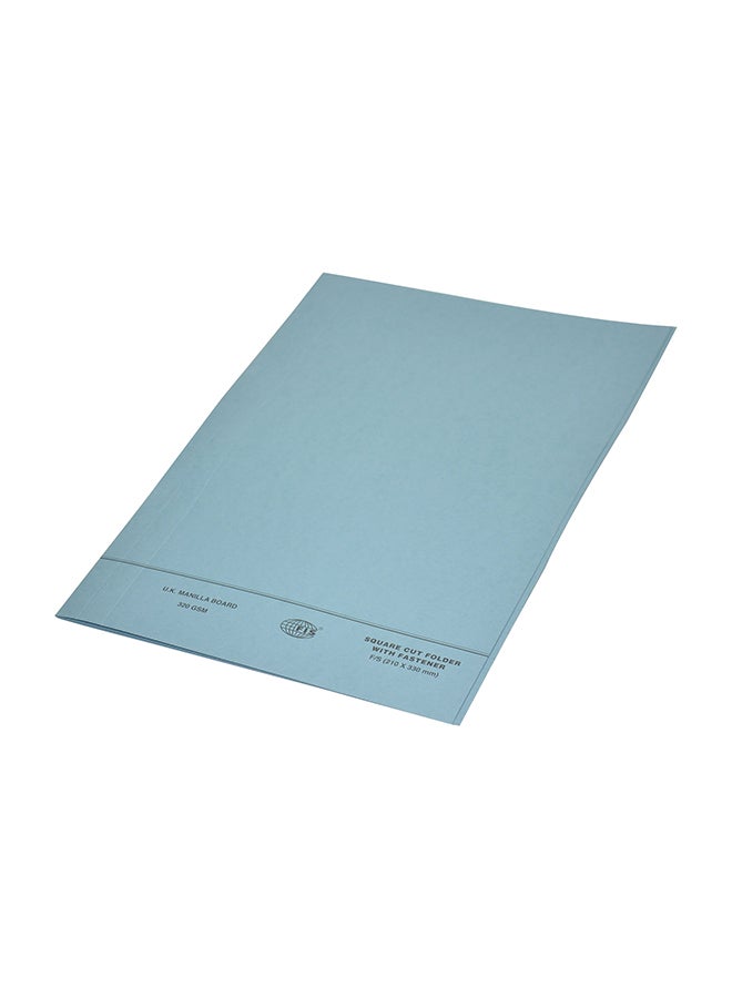 50-Piece Square Cut Folders With Fastener Set Blue
