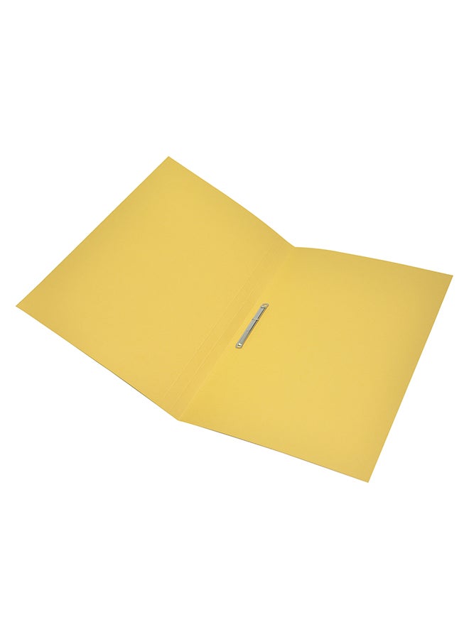 FIS 50-Piece Square Cut Folders With Fastener Set Yellow - Image 2