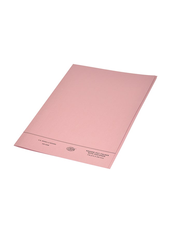 FIS 50-Piece Square Cut Folders With Fastener Set Pink - Image 1