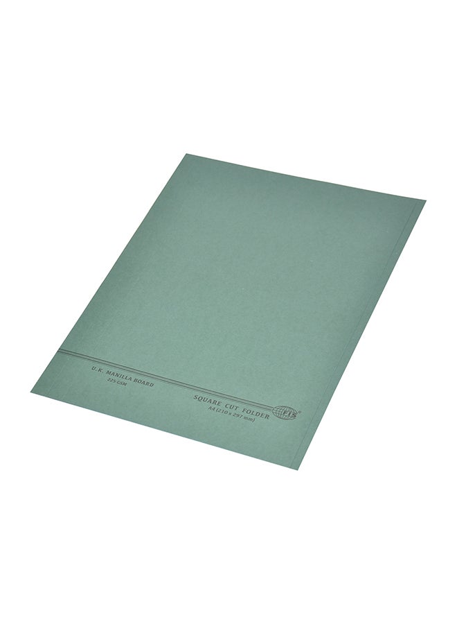 إف اي أس  طقم مجلدات بقصّة مربعة بدون مثبتات من 100 قطعة أخضر - Image 1