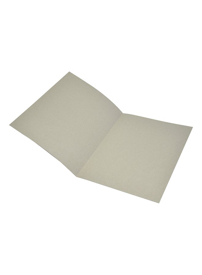 إف اي أس  طقم مجلدات مقاس A4 بقصّة مربعة بدون مثبتات من 100 قطعة رمادي - Image 2