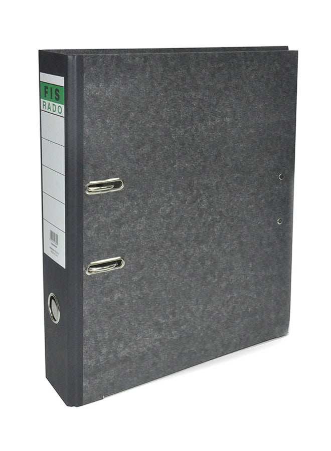 FIS Lever Arch File Folder With Slide-In Plate Black - Image 1