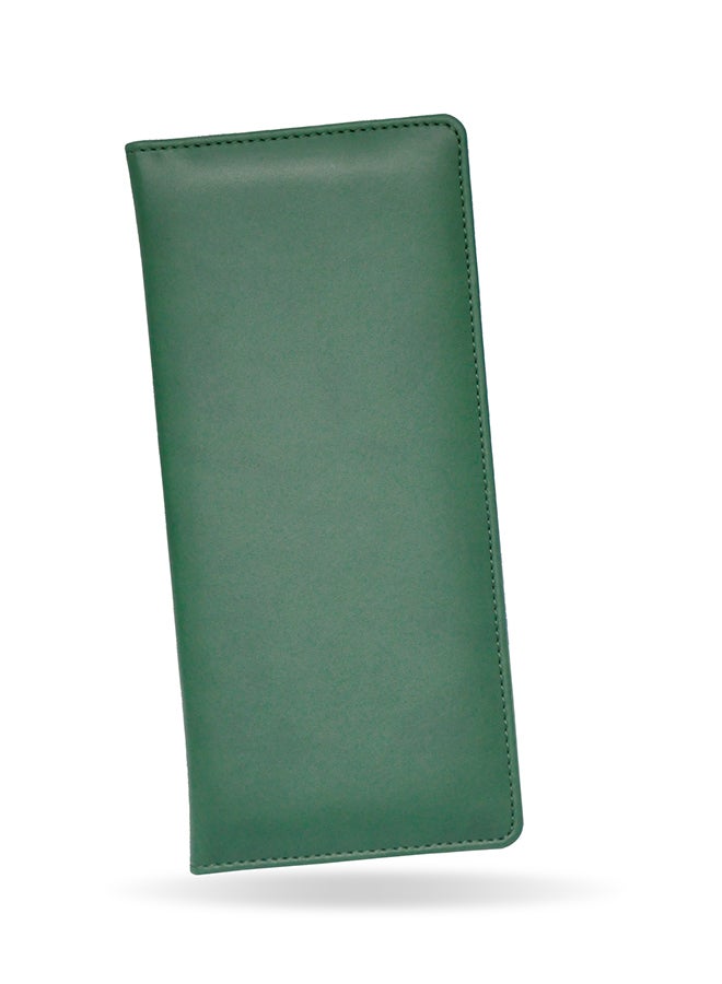 إف اي أس  حامل دفتر شيكات مصنوع من البولي يوريثان الإيطالي أخضر - Image 2