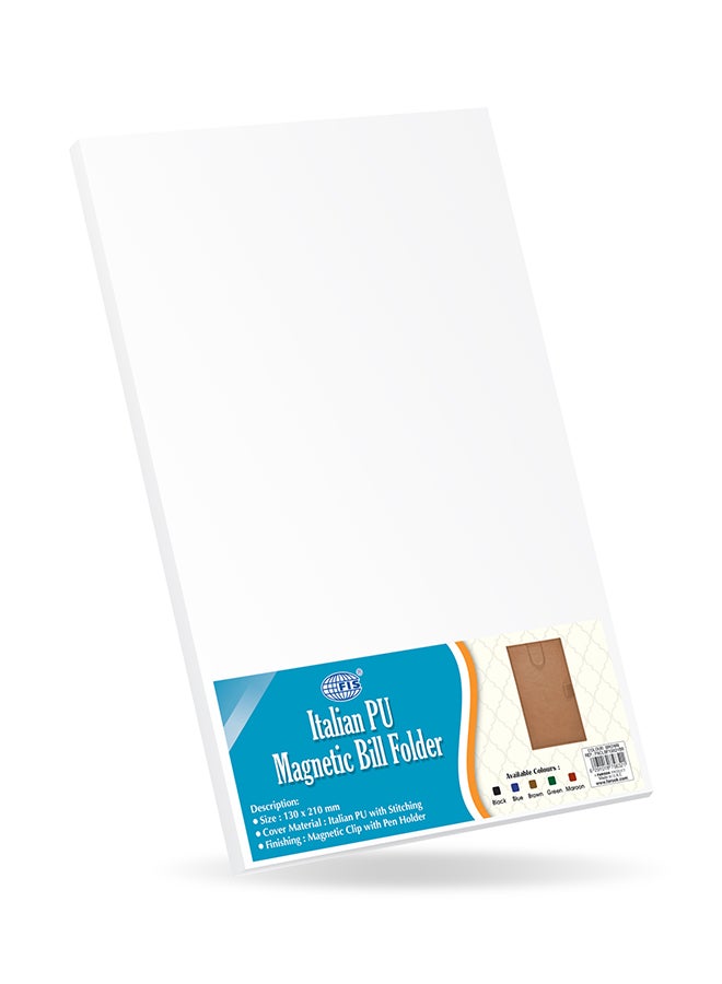 إف اي أس  مجلد للفواتير مع حامل للقلم بني - Image 2