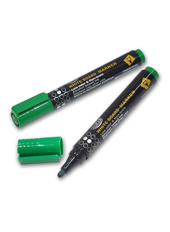 FIS 12-Piece Permanent Markers Set Black/Green - Image 2