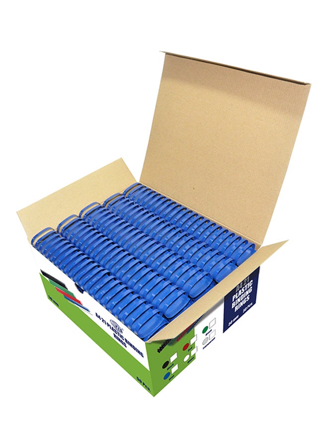 FIS 50-Piece Plastic Binding Rings Blue - Image 1