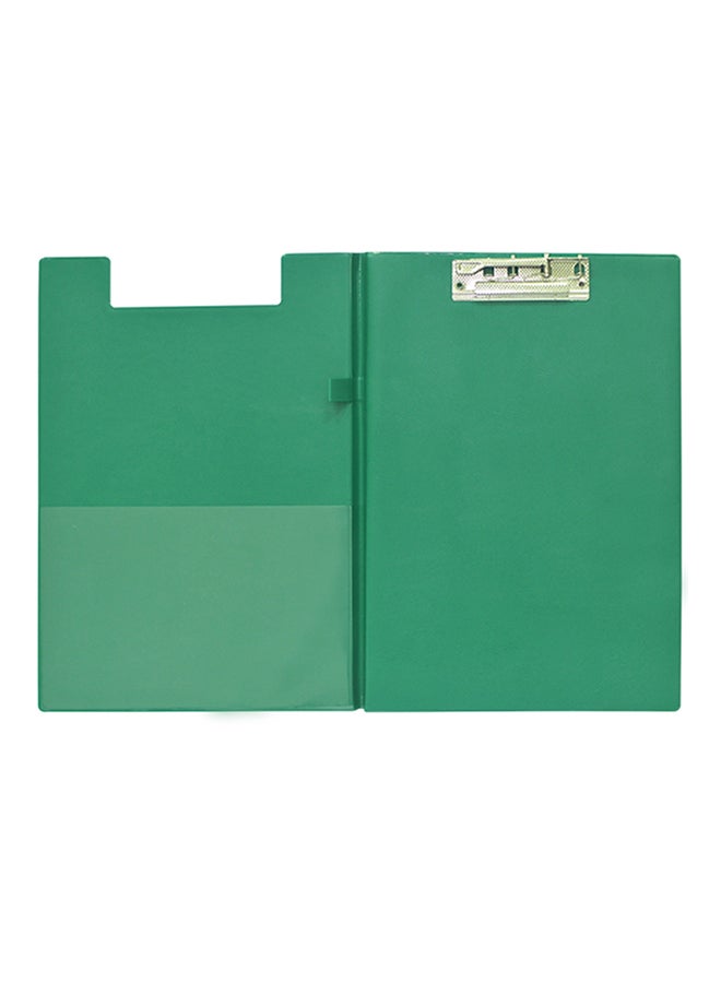 FIS A4 PVC Clipboard Green/Silver - Image 1