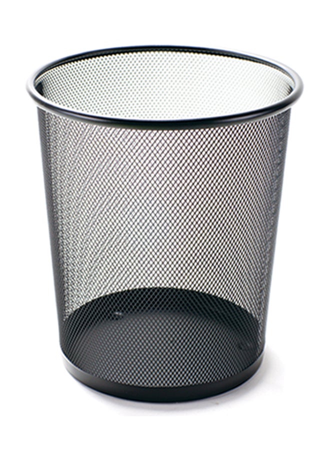 FIS Metal Trash Bin Black