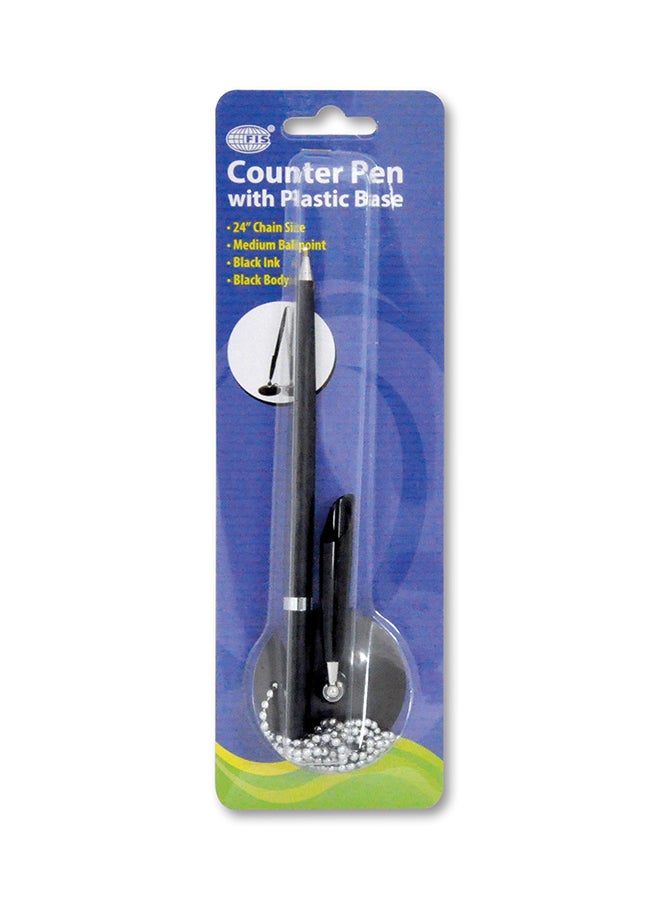 إف اي أس  قلم طاولة مصنوع من البلاستيك أسود/فضي - Image 2