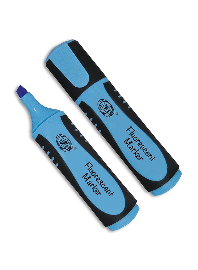 FIS 10-Piece Fluorescent Markers Blue/Black - Image 2