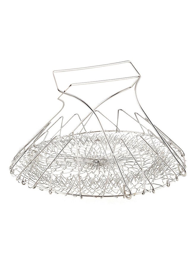 MYLIFEUNIT Foldable Steam Strainer Silver 8inch - Image 2