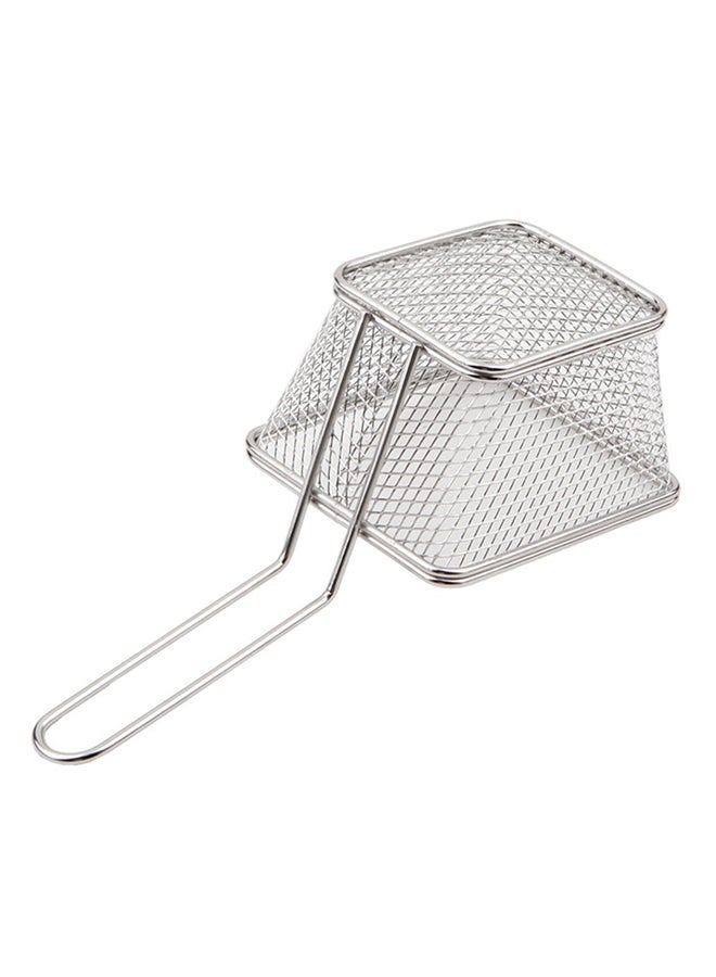 MYLIFEUNIT Stainless Steel Mesh Frying Basket Silver 4inch - Image 2