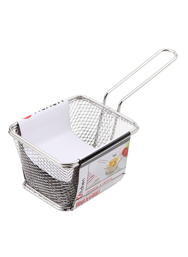 MYLIFEUNIT Stainless Steel Mesh Frying Basket Silver 4inch - Image 3