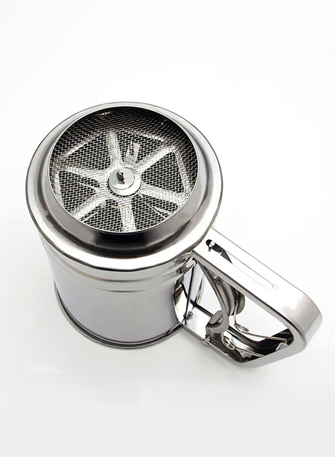 Stainless Steel Double Mesh Flour Sifter Silver 11cm - Image 2