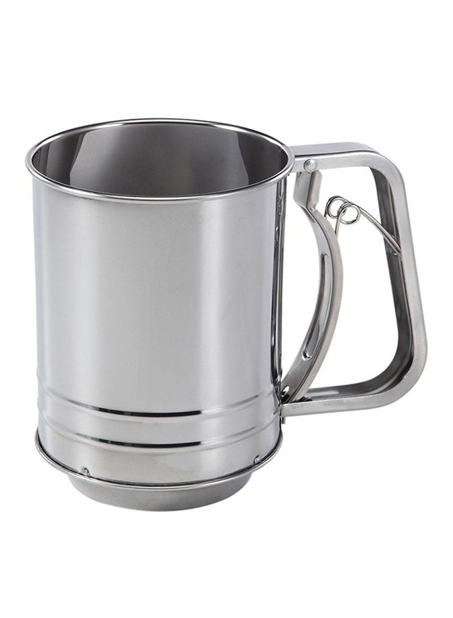 Stainless Steel Double Mesh Flour Sifter Silver 11cm - Image 3