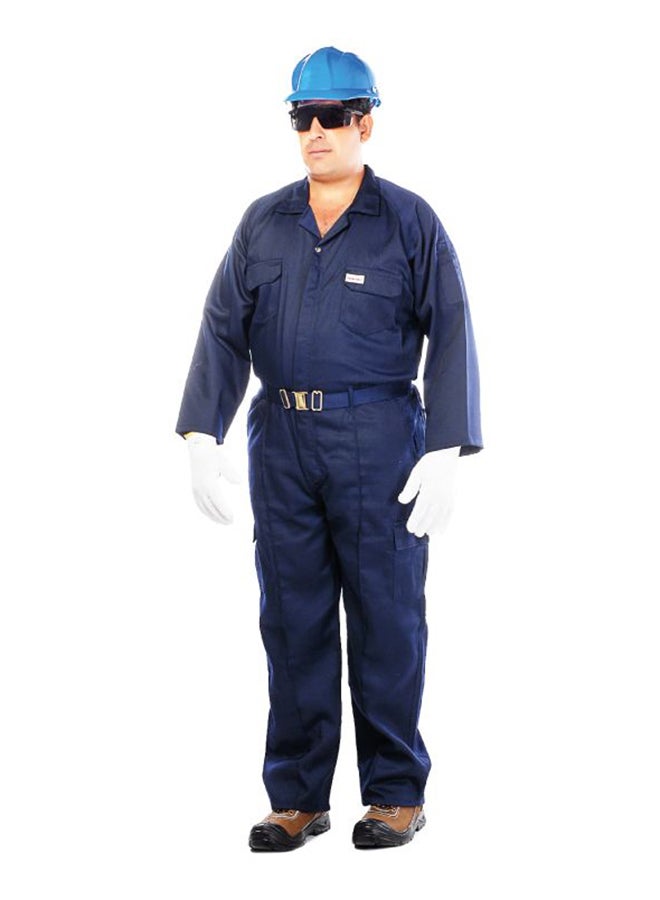 Vaultex - Safety Coverall Suit Work Wear Builder Coverall With Reflective Tapes Factory Manufacturing Production Navy Blue XXL - Image 1