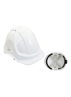Vaultex Ventilated Safety Helmet With Ratchet Suspension White 