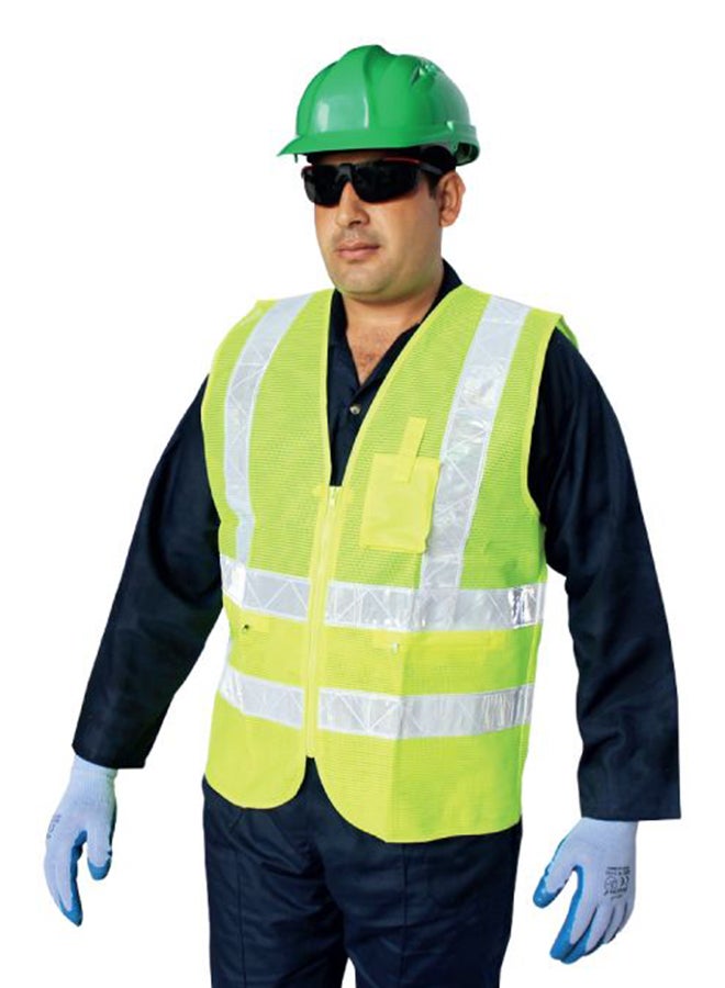 Polyester Reflective Safety Vest Jacket Green XXXXL