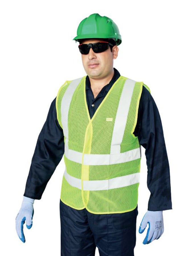 فيست شبكي عاكس بجيوب أخضر XXXXXL