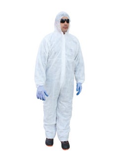 Vaultex Disposable Protective Coverall White Large 