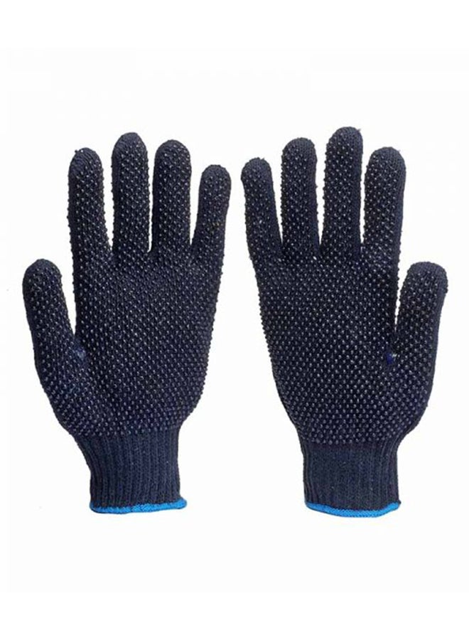 Vaultex Pack Of 6 Dotted Gloves Navy Blue 10inch