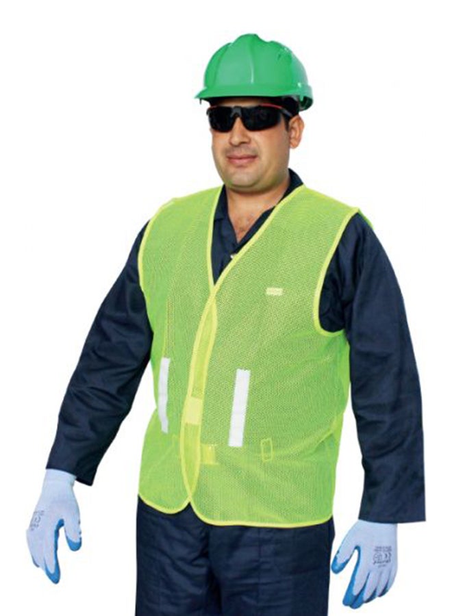Vaultex Reflective Net Vest Green/Yellow/White Medium