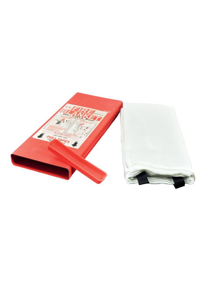 Vaultex 100% Fibre Glass Fabric Quick Release Pull Tapes Wall-Mount Design Fire Safety Blanket White 120x180cm 