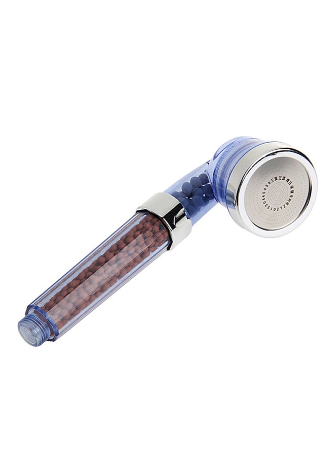 High Turbo Pressure Shower Head Filter Silver/Blue 23 x 6cm - Image 1