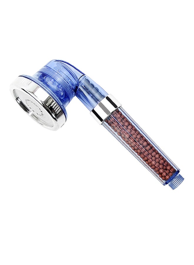 High Turbo Pressure Shower Head Filter Silver/Blue 23 x 6cm - Image 2