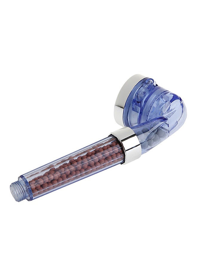 High Turbo Pressure Shower Head Filter Silver/Blue 23 x 6cm - Image 3