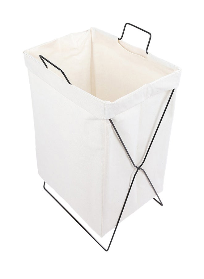 Foldable Laundry Hamper White 35 x 28 x 55centimeter  - Image 1