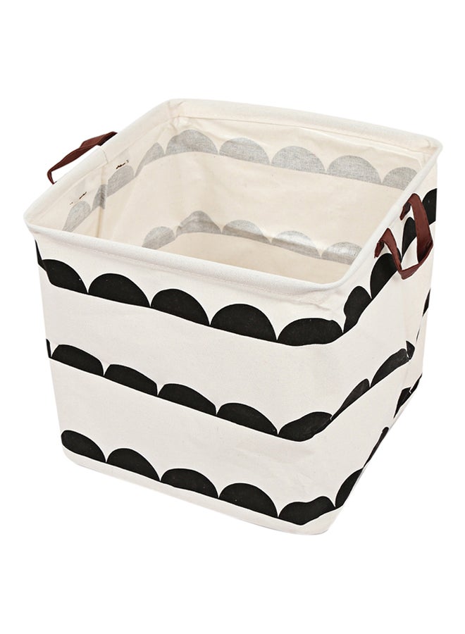 Foldable Laundry Hamper White/Black 33 x 33 x 33cm  - Image 1