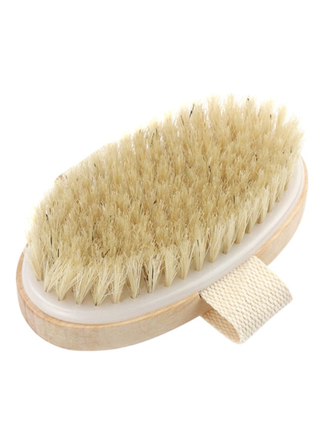 Wooden Bath Shower Brush Beige 12.5 X 6.6 X 4cm - Image 1