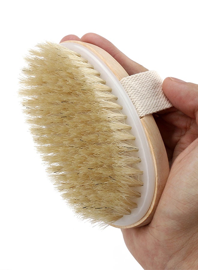 Wooden Bath Shower Brush Beige 12.5 X 6.6 X 4cm - Image 3