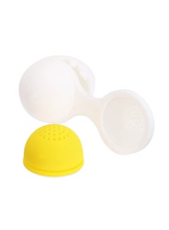Generic Egg Shape Silicone Tea Infuser Strainer Filter White/Yellow 11.5x11x4.5cm  - Image 4