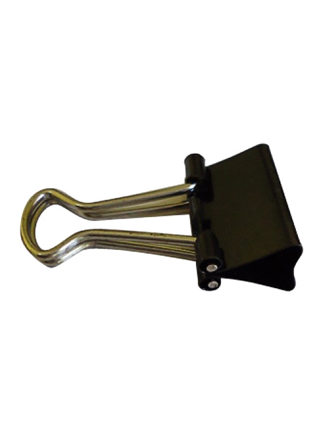Deluxe Amt Set Of 12 Binder Clip Black/Silver 
