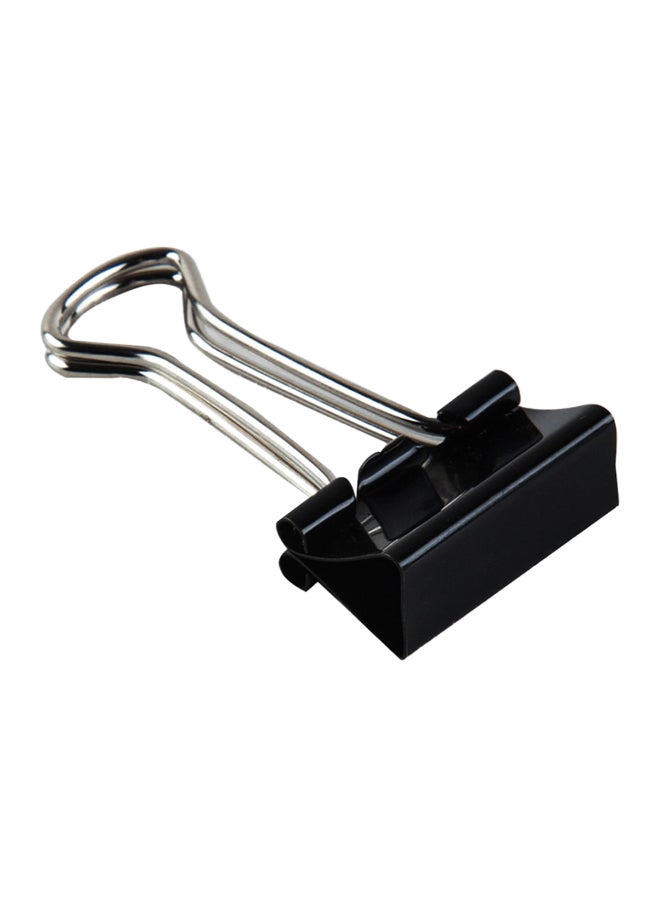 Deluxe Amt 12-Piece Binder Clip Set Black/Silver 