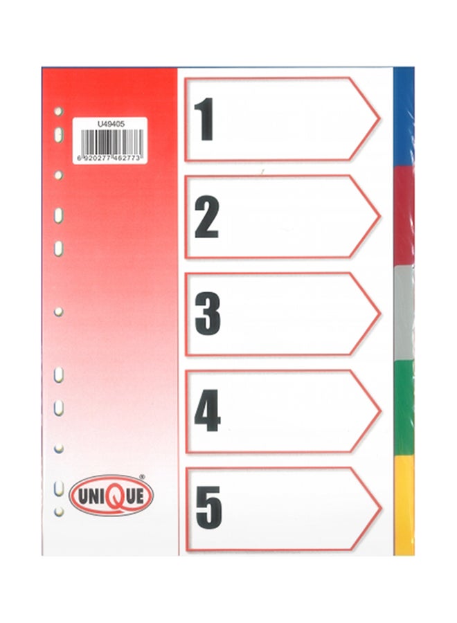 Deluxe Amt 50-Piece Index Divider Without Number Multicolour 