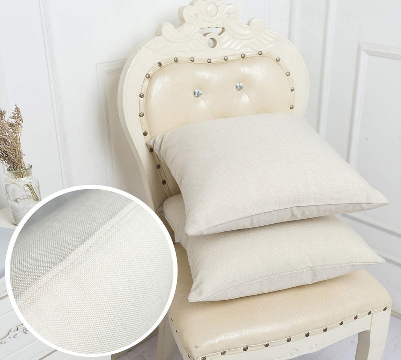 Decorative Pillow Cover cotton Beige 12x20inch  - Image 3
