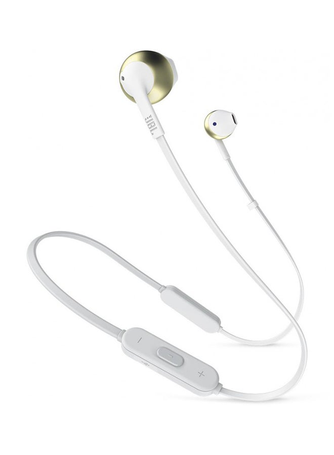 JBL Tune Wireless Bluetooth In-Ear Earphone 205BT White/Gold - Image 1