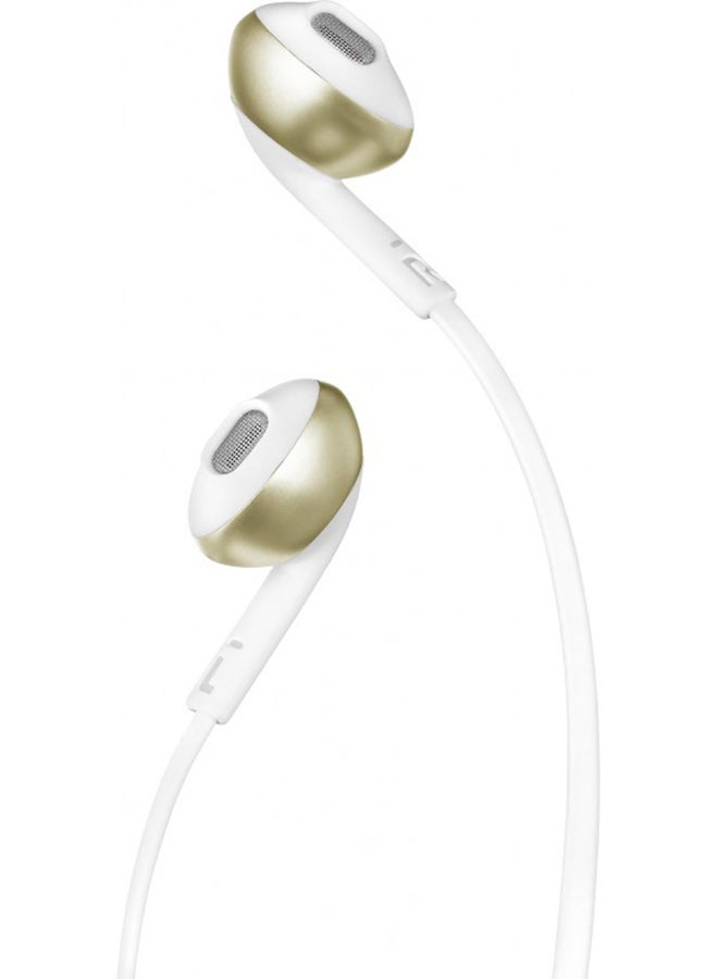 JBL Tune Wireless Bluetooth In-Ear Earphone 205BT White/Gold - Image 3