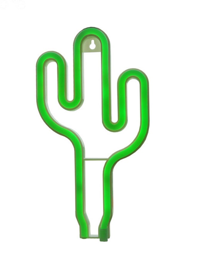 UNIVERSAL Neon Cactus Shaped LED Night Light Green 29x15x4cm  - Image 1