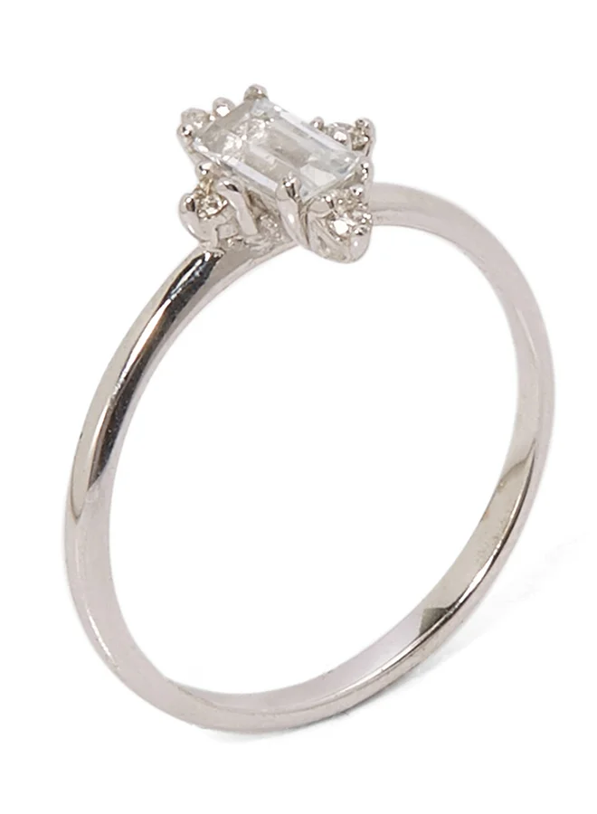 elli 925 Sterling Silver Crossed Gold Plated Ring