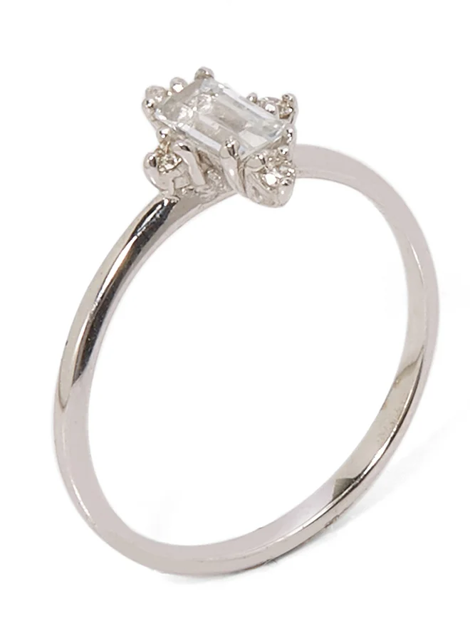 elli 925 Sterling Silver Crossed Gold Plated Ring