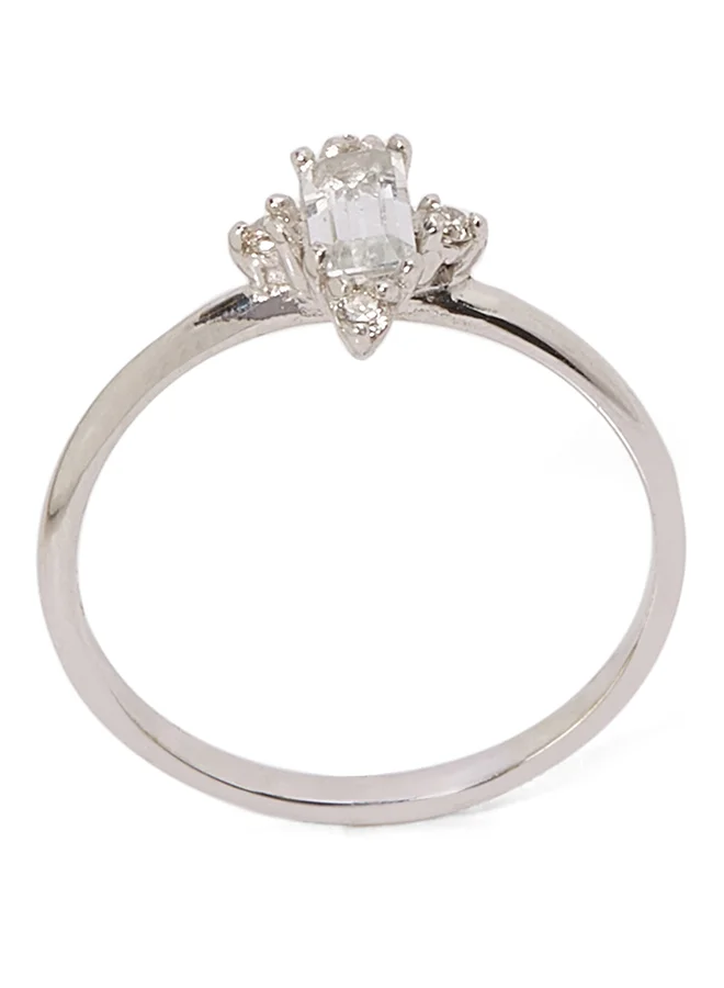 elli 925 Sterling Silver Crossed Gold Plated Ring