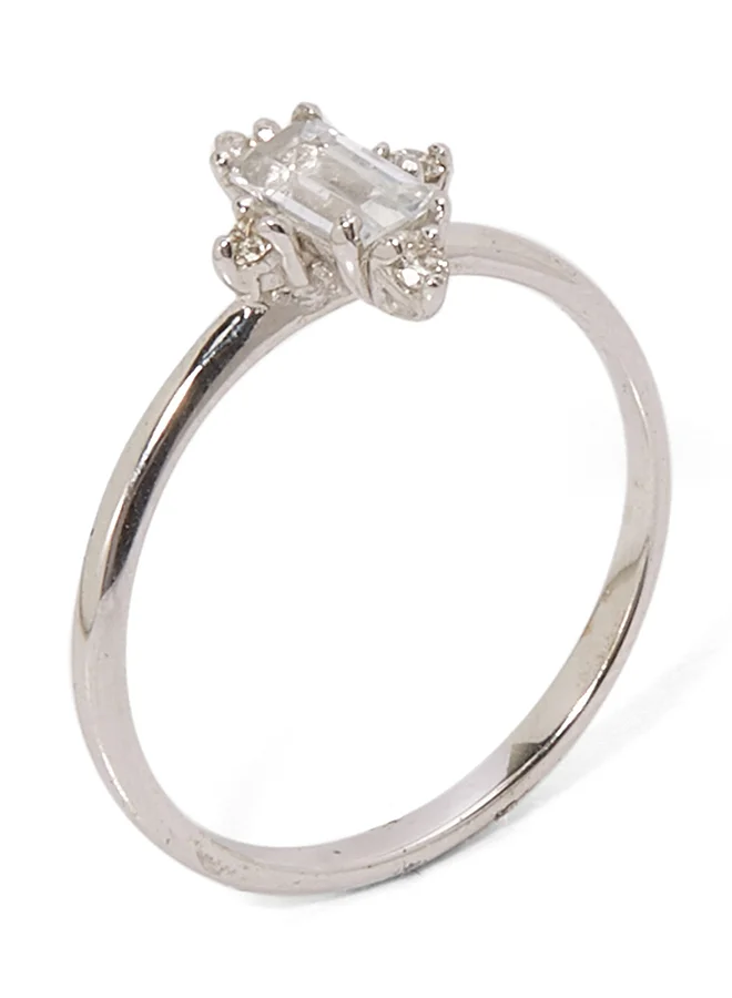 elli 925 Sterling Silver Crossed Gold Plated Ring