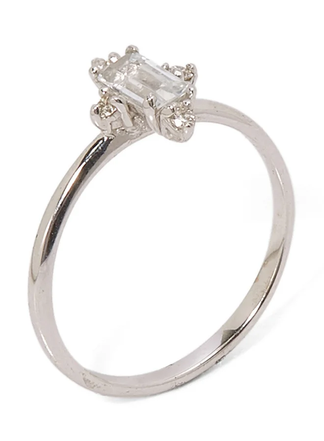 elli 925 Sterling Silver Crossed Gold Plated Ring