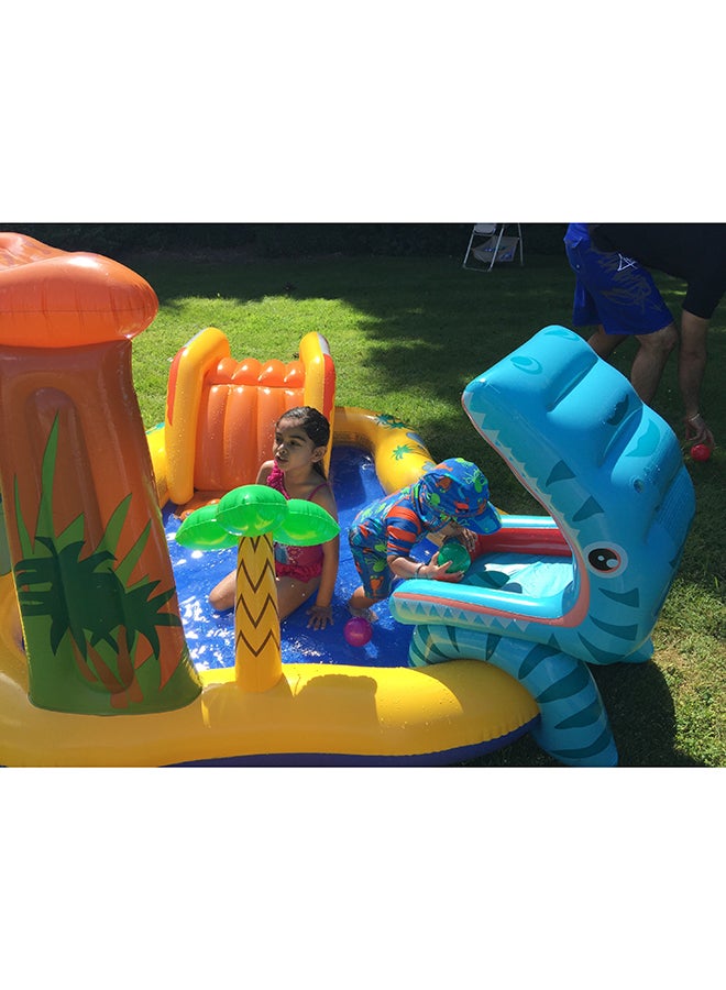 Unique Design Dinosaur Water Slide Play Center Inflatable Swimming Pool 249x191x109cm - v1539603298/N11822345A_9